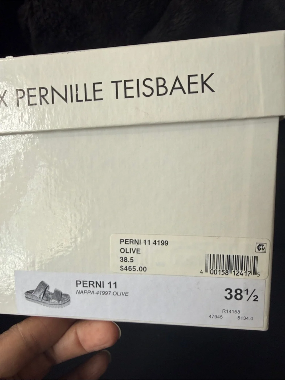 NIB GIA by Pernille Teisbaek Olive Padded Slide Sandals